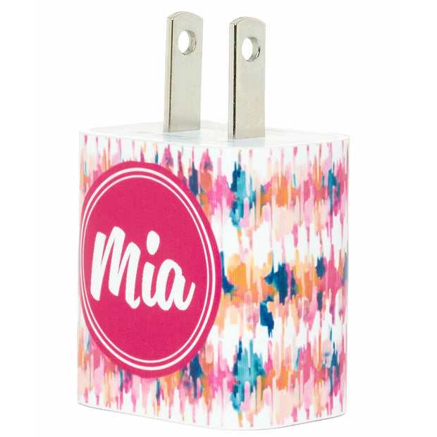 Monogram Watercolor iKat Phone Charger - Classy Chargers