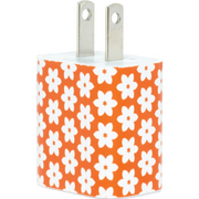 Orange Daisy Phone Charger - Classy Chargers