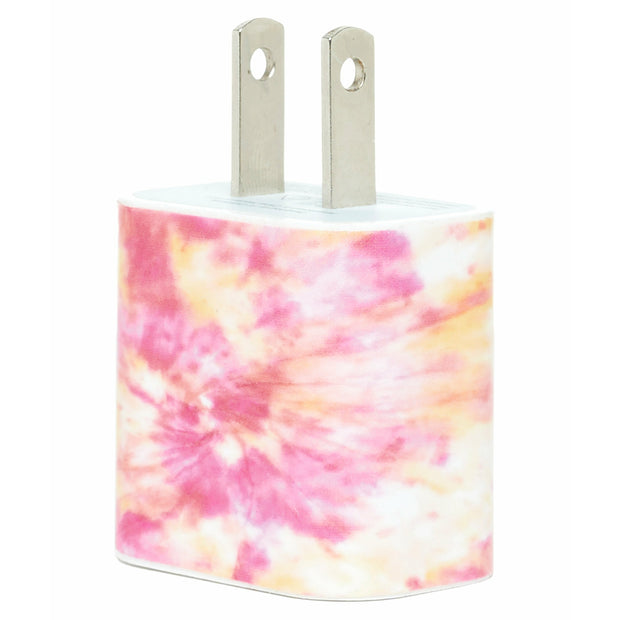 Pink Tie Dye Phone Charger - Classy Chargers