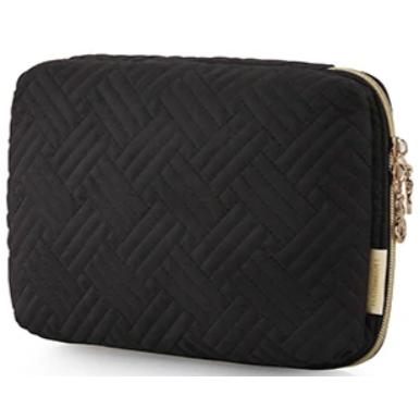 Black Quilted Tech Bag - Classy Chargers