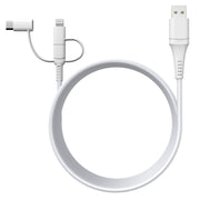 Stack-to-Charge 3-in-1 USB Cable - White