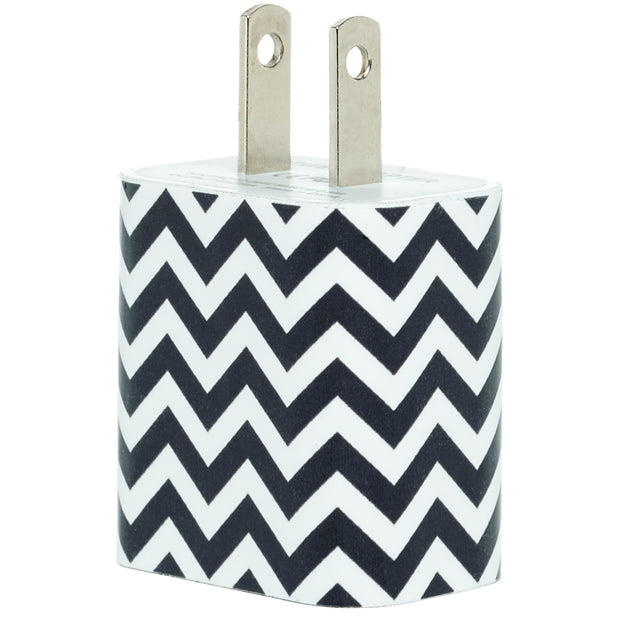 Black Chevron Phone Charger - Classy Chargers