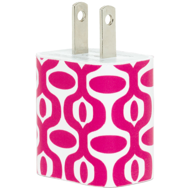 Hot Pink Bubble Phone Charger - Classy Chargers