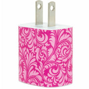Hot Pink Swirl Phone Charger - Classy Chargers
