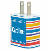 Monogram Bright Stripe Phone Charger - Classy Chargers