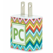 Monogram Fiesta Chevron Phone Charger - Classy Chargers