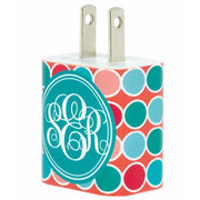 Monogram Spring Bubbles Phone Charger - Classy Chargers