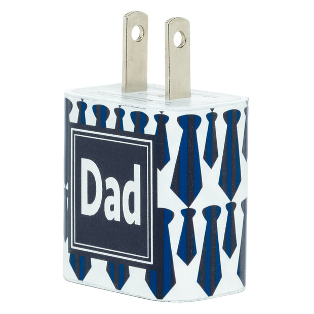 Monogram Ties for Dad Phone Charger - Classy Chargers