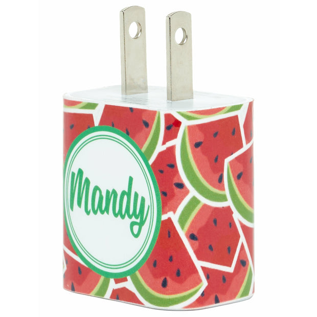 Monogram Watermelon Phone Charger - Classy Chargers