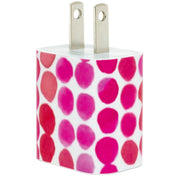 Pink Stacked Dots Phone Charger - Classy Chargers