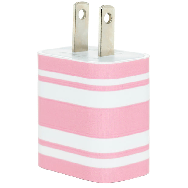 Pink Stripe Phone Charger - Classy Chargers