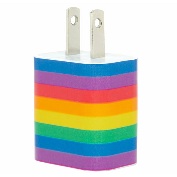 Rainbow Stripe Phone Charger - Classy Chargers