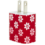 Red Daisy Phone Charger - Classy Chargers