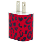 Red Leopard Phone Charger - Classy Chargers