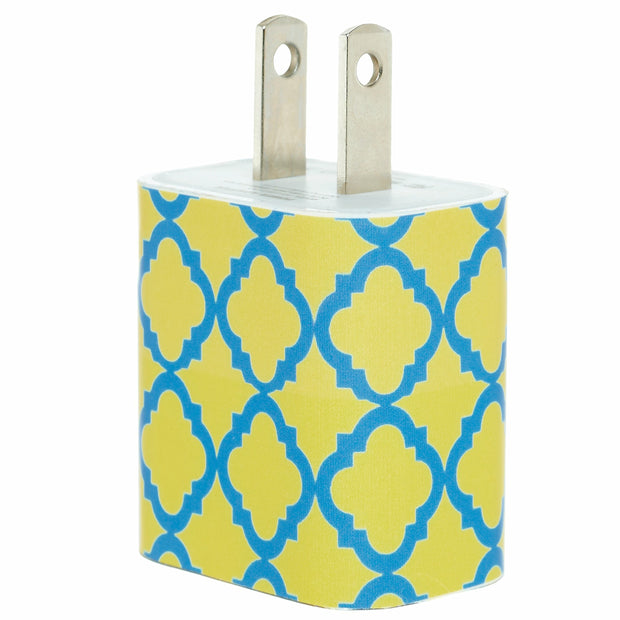 Yellow Lattice Phone Charger - Classy Chargers